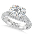 East-West Oval Lab Diamond Bridal Set 14K White Gold (3.77ct)