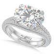 East-West Oval Lab Diamond Bridal Set 14K White Gold (5.77ct)
