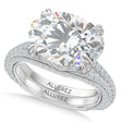 East-West Oval Lab Diamond Bridal Set 14K White Gold (9.77ct)