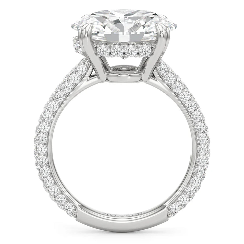 East-West Oval Lab Diamond Bridal Set Platinum (5.77ct)