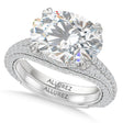 East-West Oval Lab Diamond Bridal Set Platinum (7.77ct)
