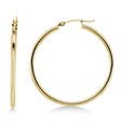 34mm Tube Huggie Hoop Earrings 14K Yellow Gold