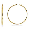 47mm Tube Huggie Hoop Earrings 14K Yellow Gold