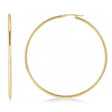 60mm Tube Huggie Hoop Earrings 14K Yellow Gold