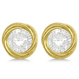 Twisted Rope Earring Jackets for Studs up to 10.50mm 14K Yellow Gold