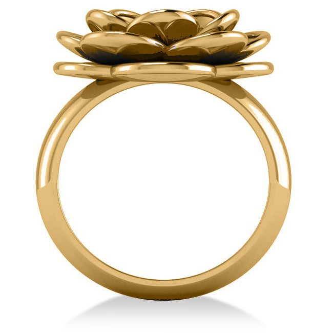 Ruby Flower Fashion Ring 14k Yellow Gold (0.06ct)