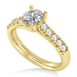 Lab Diamond Accented Pre-Set Engagement Ring 14k Yellow Gold (1.05ct)