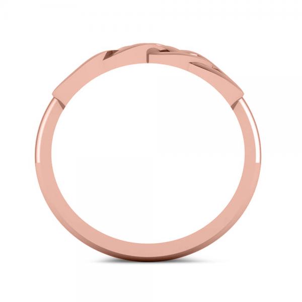 Double Infinity Fashion Ring in Plain Metal 14k Rose Gold
