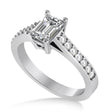 Emerald-Cut Diamond Pre-Set Engagement Ring 14k White Gold (1.09ct)