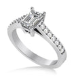 Lab Grown Emerald-Cut Diamond Pre-Set Engagement Ring 14k White Gold (1.09ct)