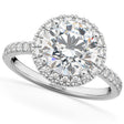 Round Halo Lab Diamond Engagement Ring Platinum (2.50ct)