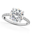 Round Lab Diamond Engagement Ring 18K White Gold (2.21ct)