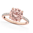 Morganite & Diamond Engagement Ring 14K Rose Gold 1.96ct