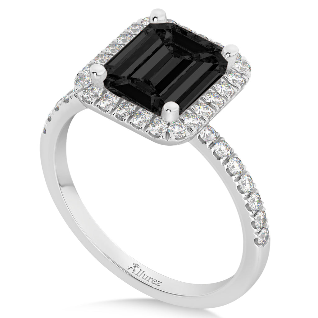 Black Diamond & Diamond Engagement 14k White Gold (3.32 ct)