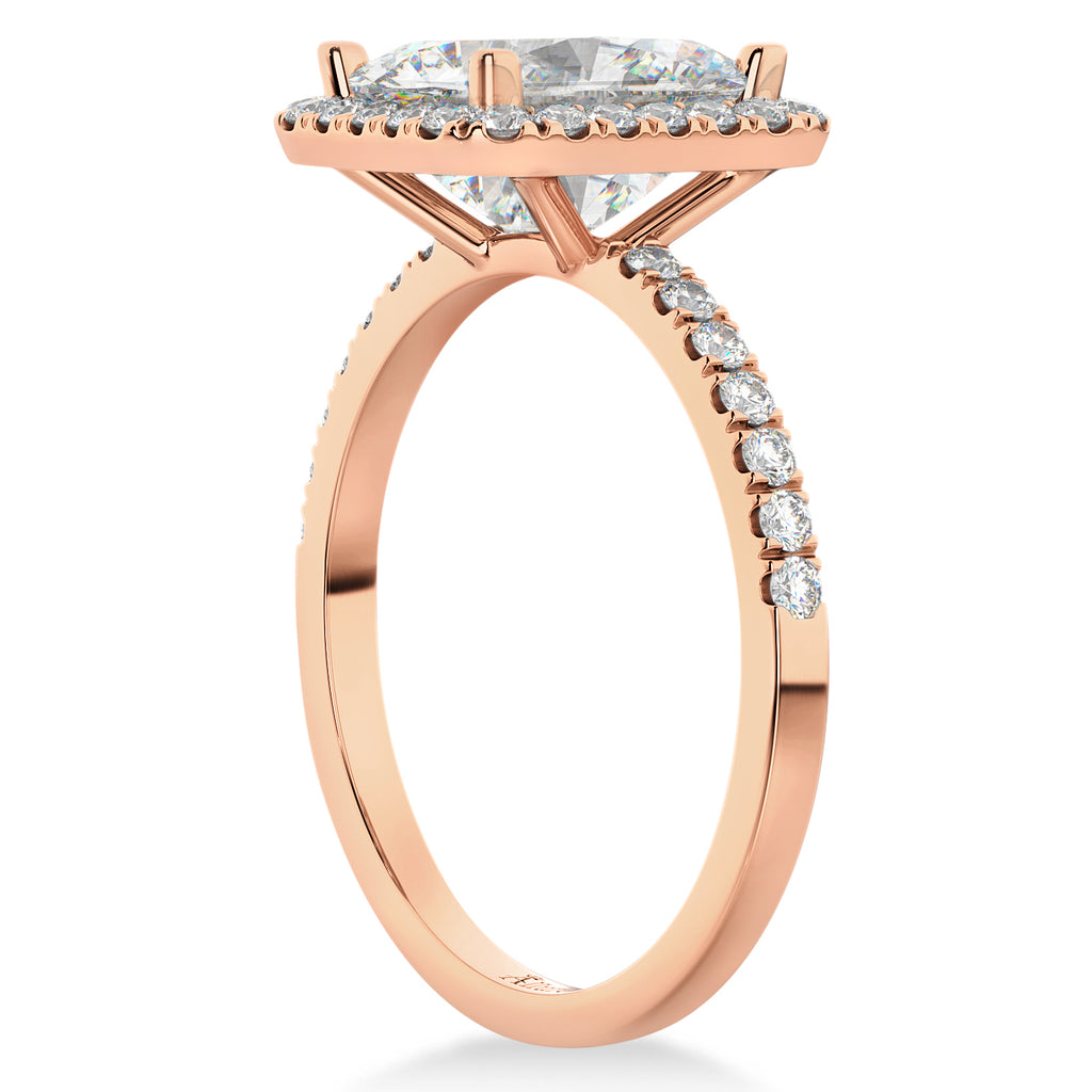 Moissanite & Diamond Engagement 14k Rose Gold (3.32 ct)