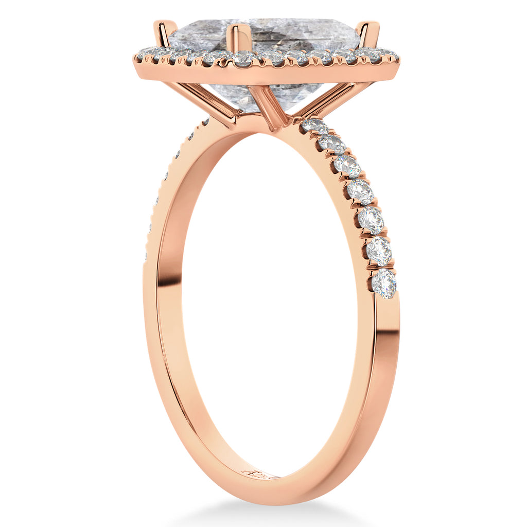 Salt & Pepper Lab  Diamond Engagement 14k Rose Gold (3.32 ct)