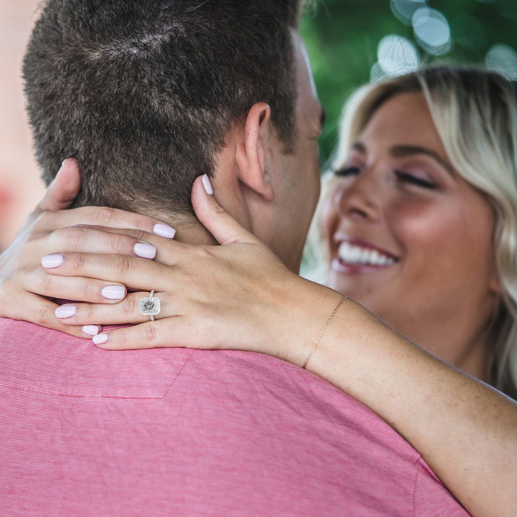 Salt & Pepper Diamond & Diamond Engagement 14k White Gold (3.32 ct)