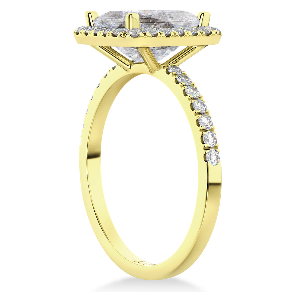 Salt & Pepper Lab  Diamond Engagement 14k Yellow Gold (3.32 ct)