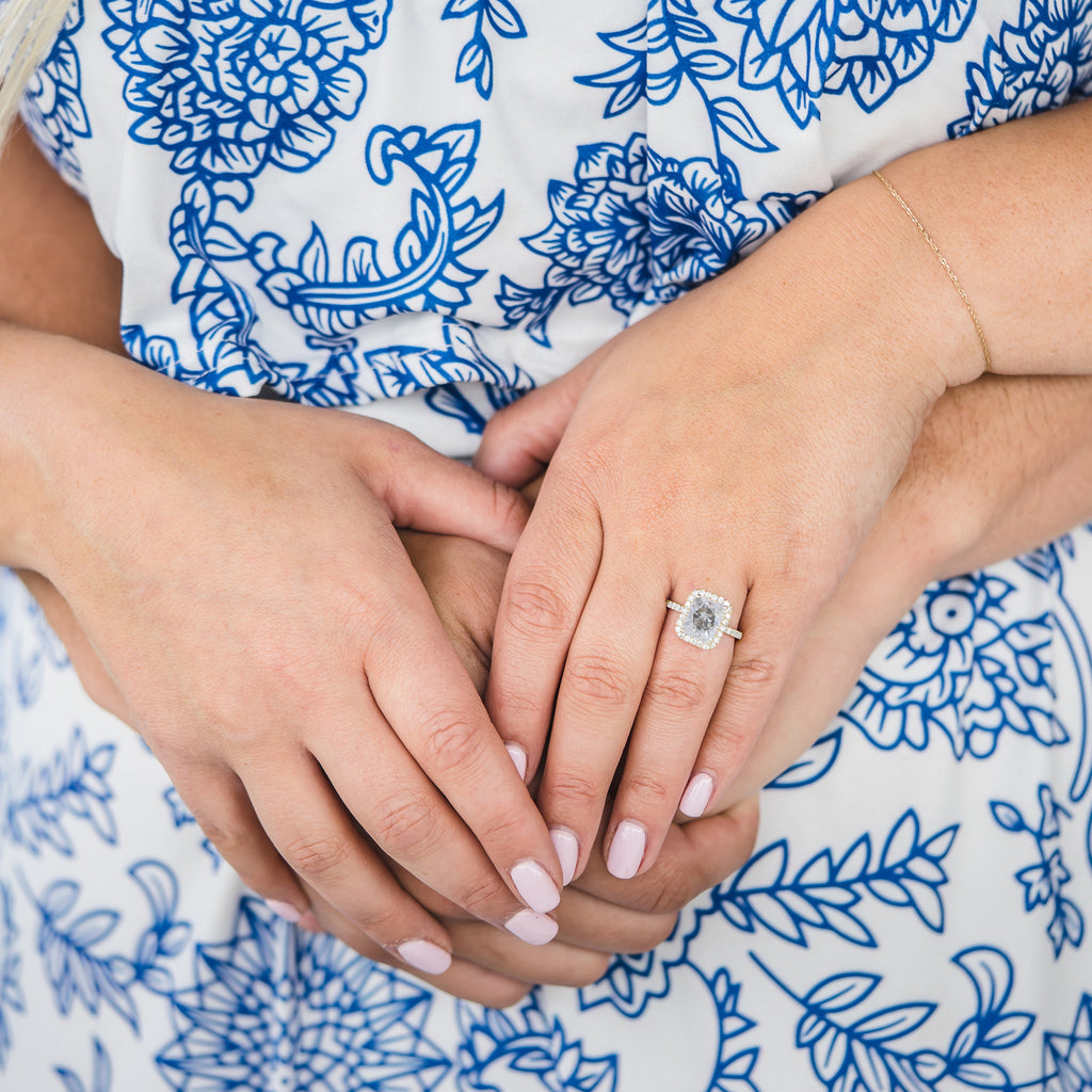 Salt & Pepper Diamond & Diamond Engagement 14k Yellow Gold (3.32 ct)