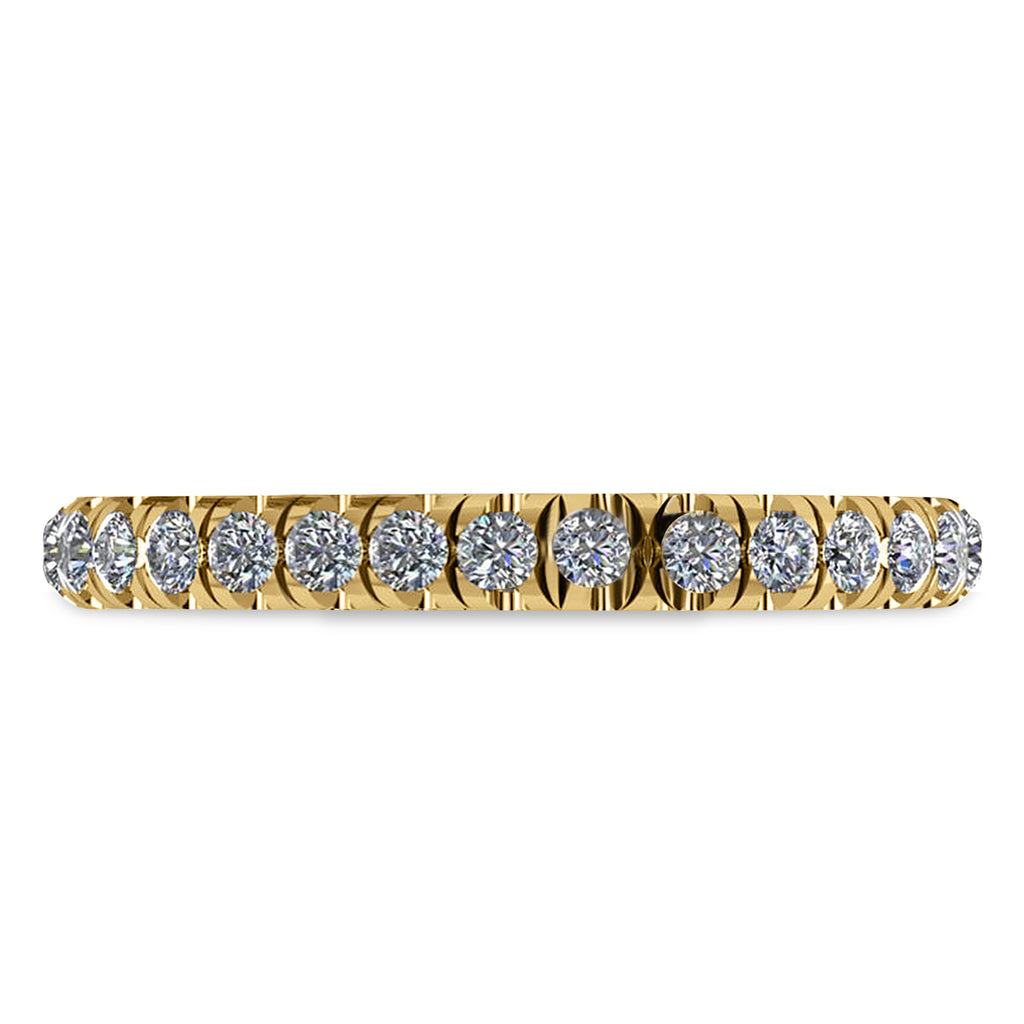 Round Lab  Diamond Ring Wedding Band 14K Yellow Gold (0.45ct)