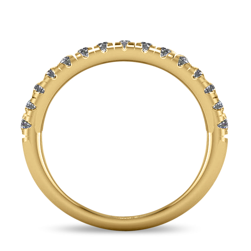 Round Lab  Diamond Ring Wedding Band 14K Yellow Gold (0.45ct)