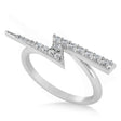 Diamond Lightening Bolt Fashion Ring 14K White Gold (0.25ct)