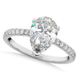 Pear Cut  Lab Diamond Engagement Ring 14K White Gold (2.21ct)