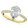 Pear Cut Lab Diamond Engagement Ring 14K Yellow Gold (2.21ct)