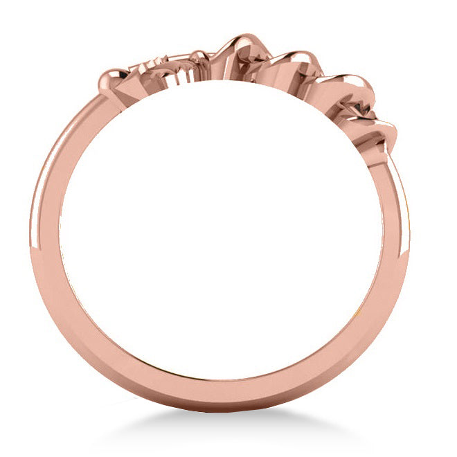 Caduceus Medical Symbol Novelty Ladies Ring 14k Rose Gold