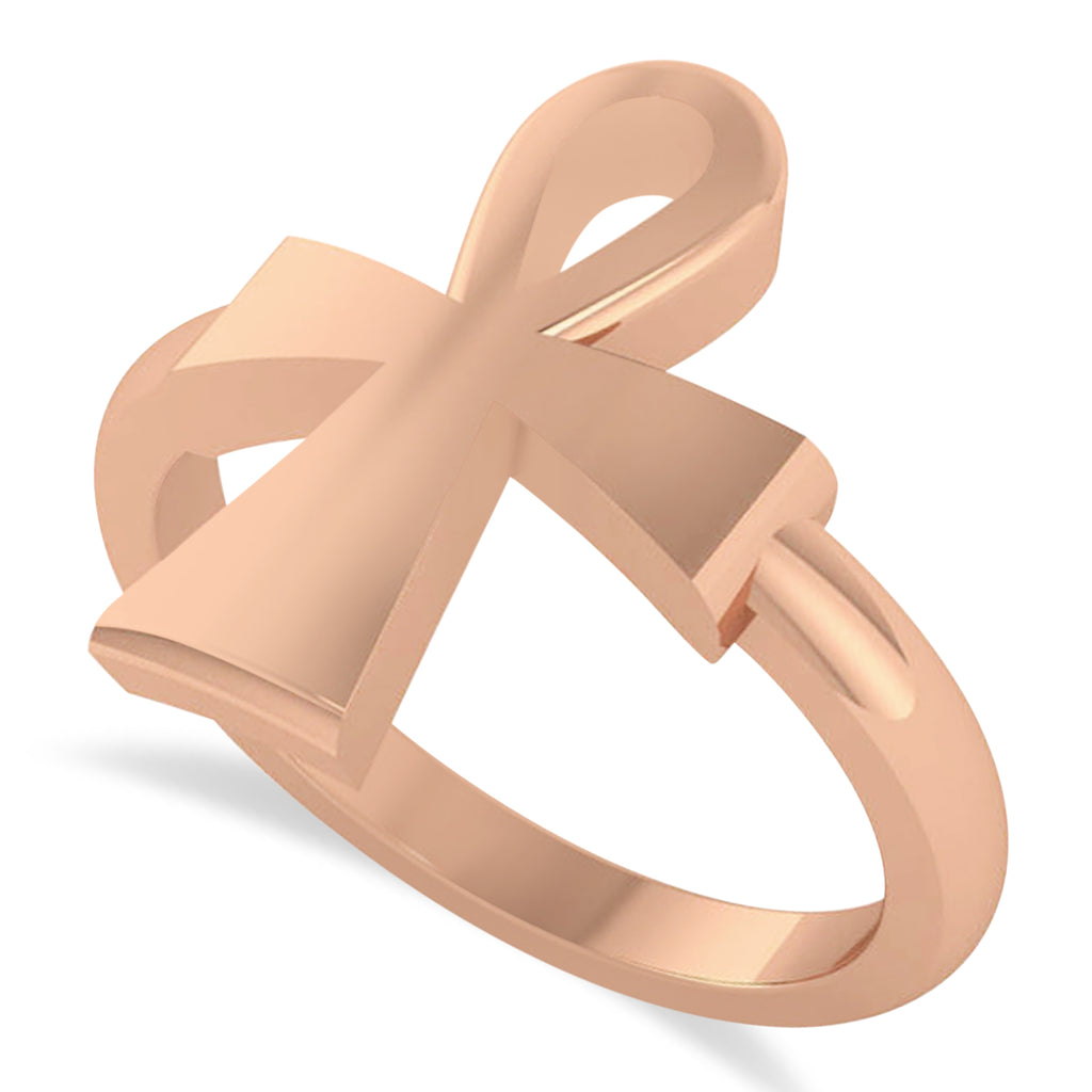 Ankh Egyptian Cross Ring 14K Rose Gold