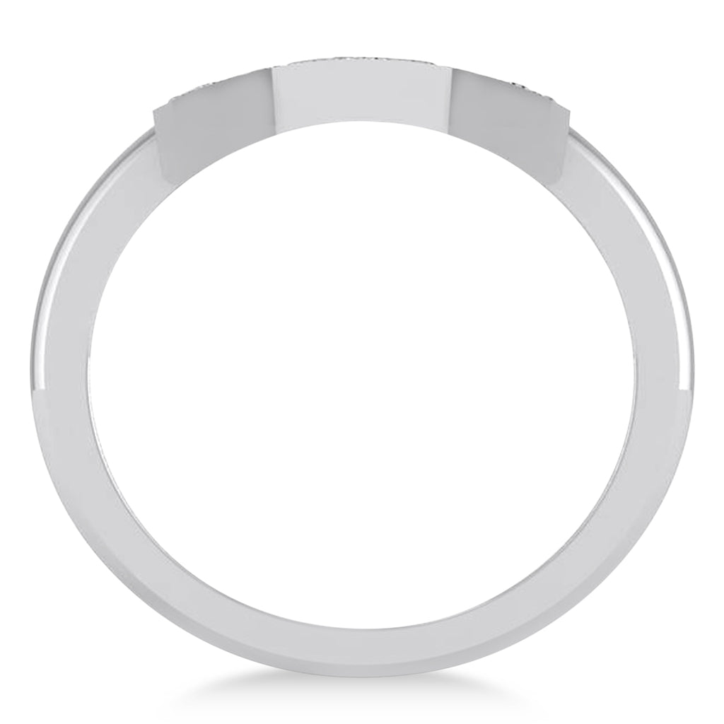 Diamond Ankh Egyptian Cross Ring 14K White Gold (0.31ct)