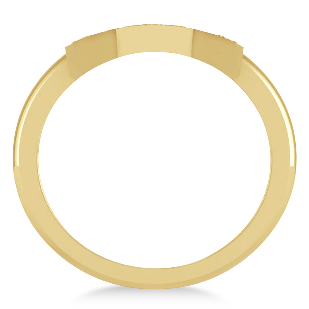 Diamond Ankh Egyptian Cross Ring 14K Yellow Gold (0.31ct)