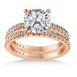 Diamond Cushion-Set Semi-Eternity Bridal Set 14K Rose Gold (2.66ct)