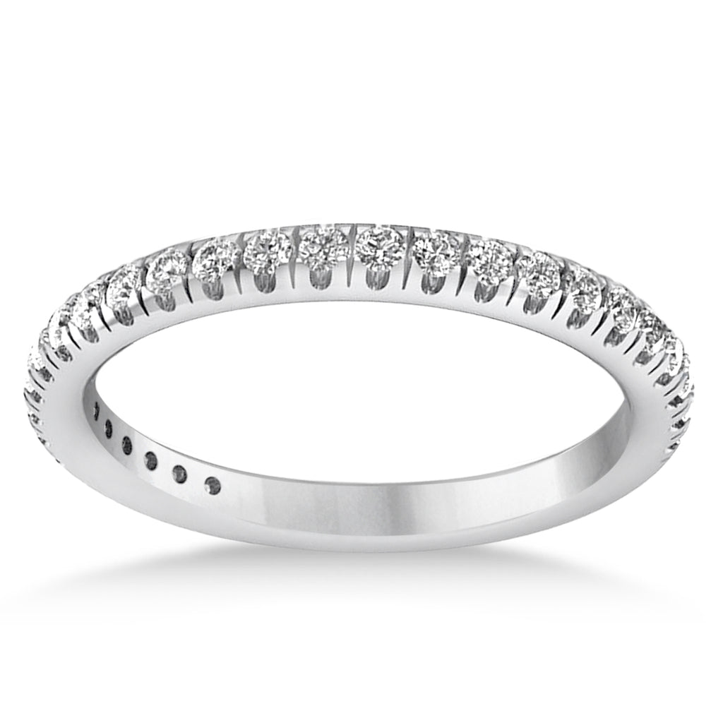 Lab Diamond Semi-Eternity Ring Wedding Band Palladium (0.41ct)