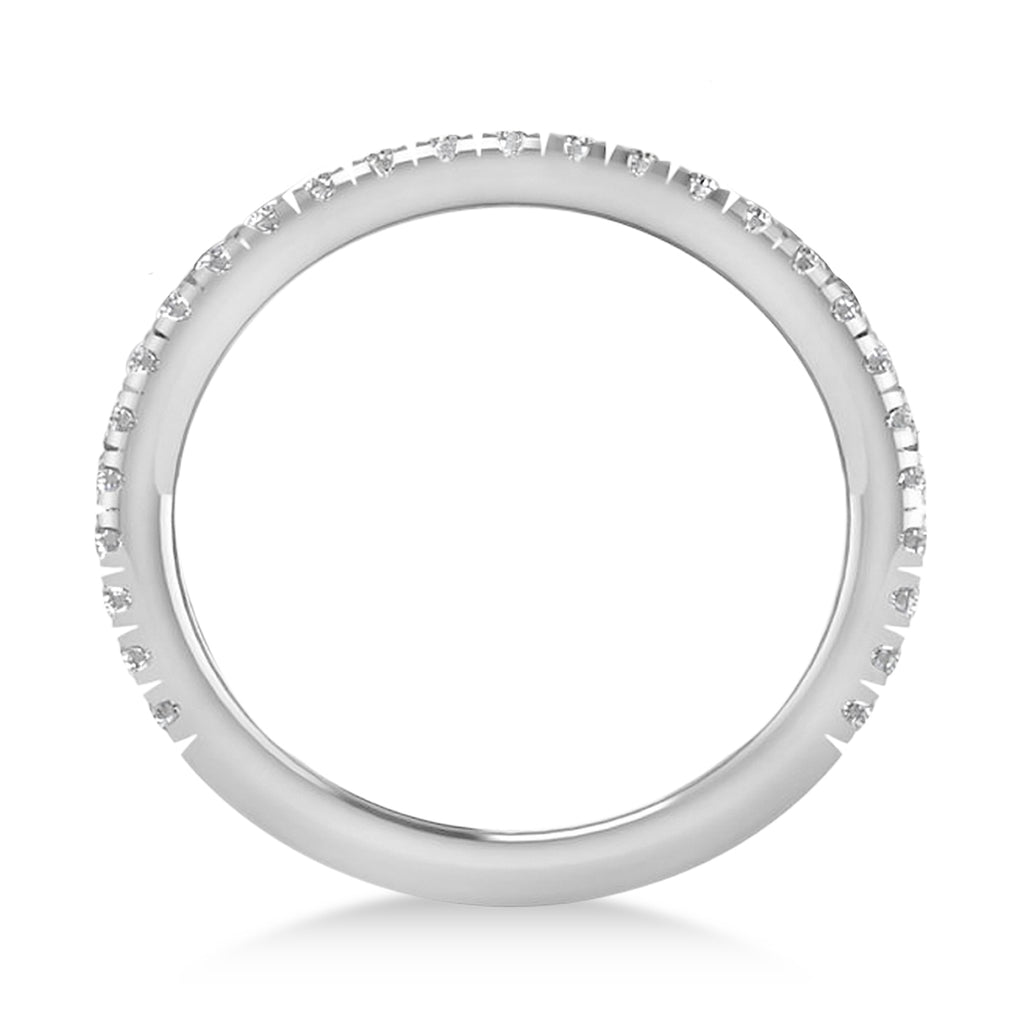 Lab Grown Diamond Semi-Eternity Ring Wedding Band Platinum (0.41ct)