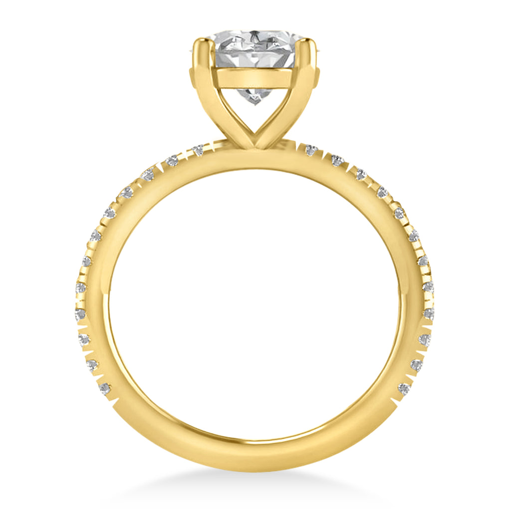 Diamond Oval-Set Engagement Ring 18k Yellow Gold (3.36ct)