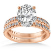 Diamond Oval-Set Semi-Eternity Bridal Set 18k Rose Gold (3.77ct)