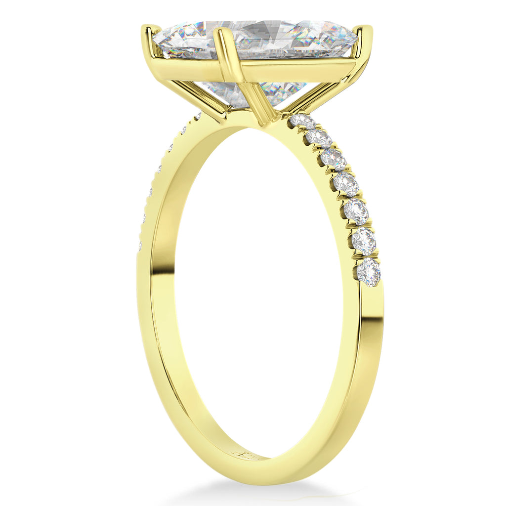 Diamond Emerald-Set Engagement Ring 14k Yellow Gold (3.36ct)