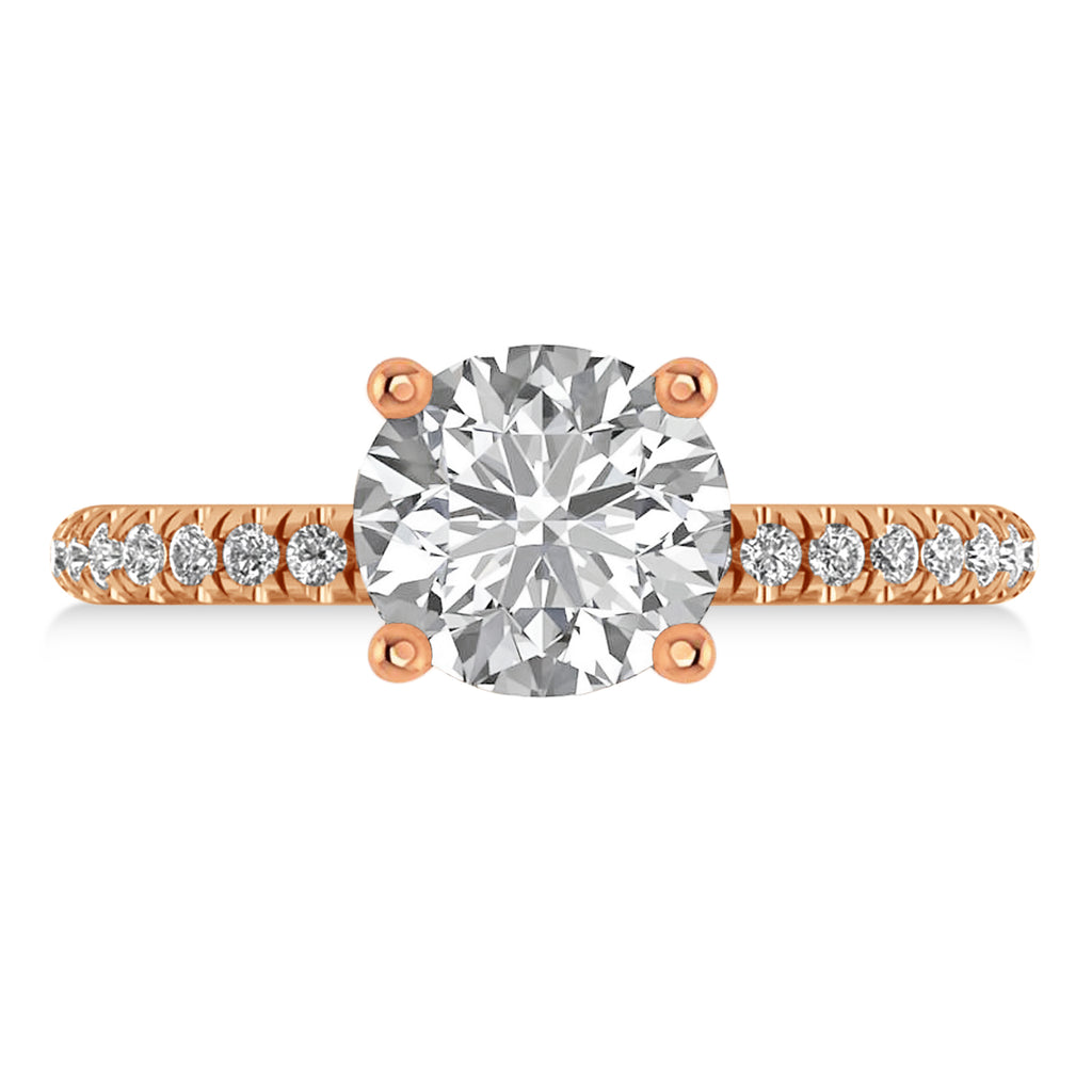 Diamond No Halo Engagement Ring 14k Rose Gold (0.36ct)