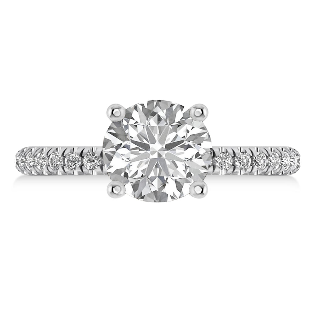 Diamond No Halo Engagement Ring 14k White Gold (0.36ct)