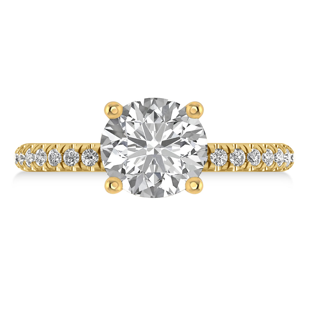 Diamond No Halo Engagement Ring 14k Yellow Gold (0.36ct)