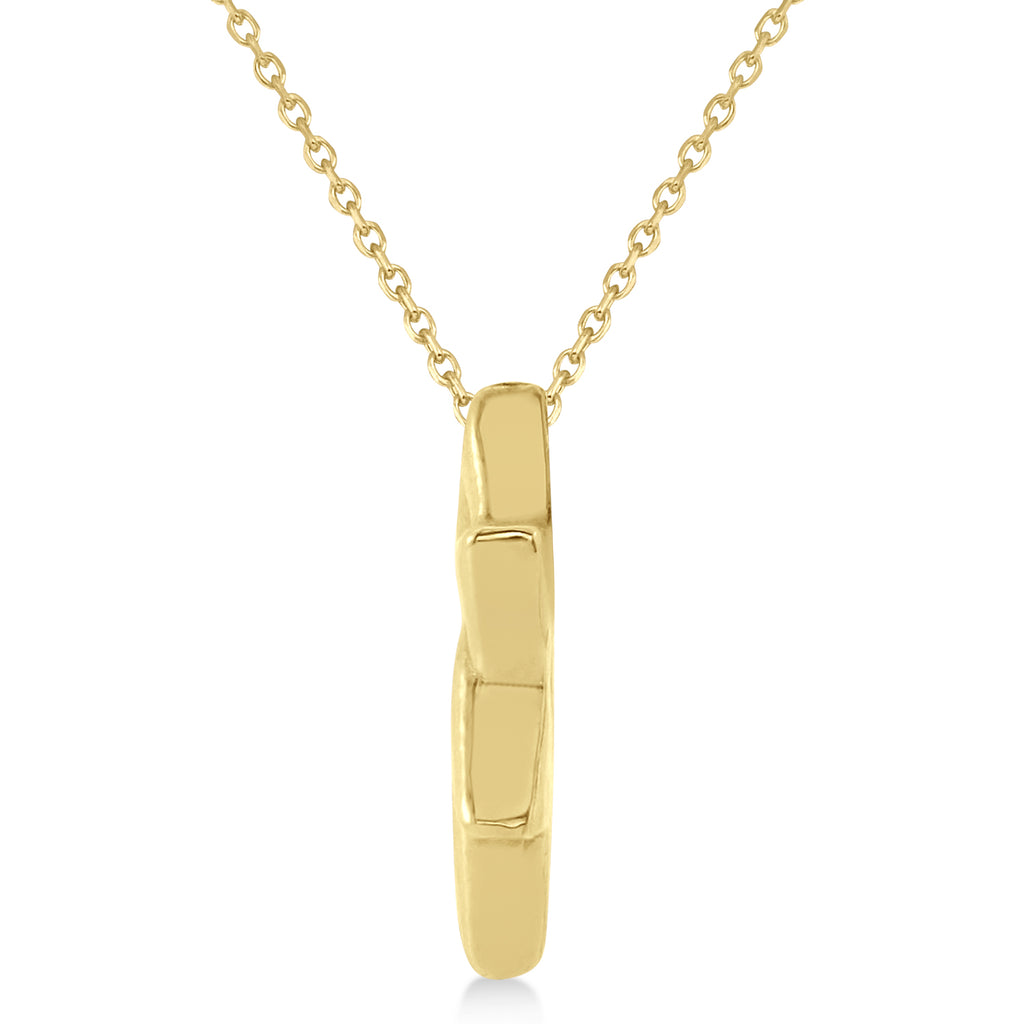 Jewish Star of David Interconnecting Petite Pendant 14K Yellow Gold