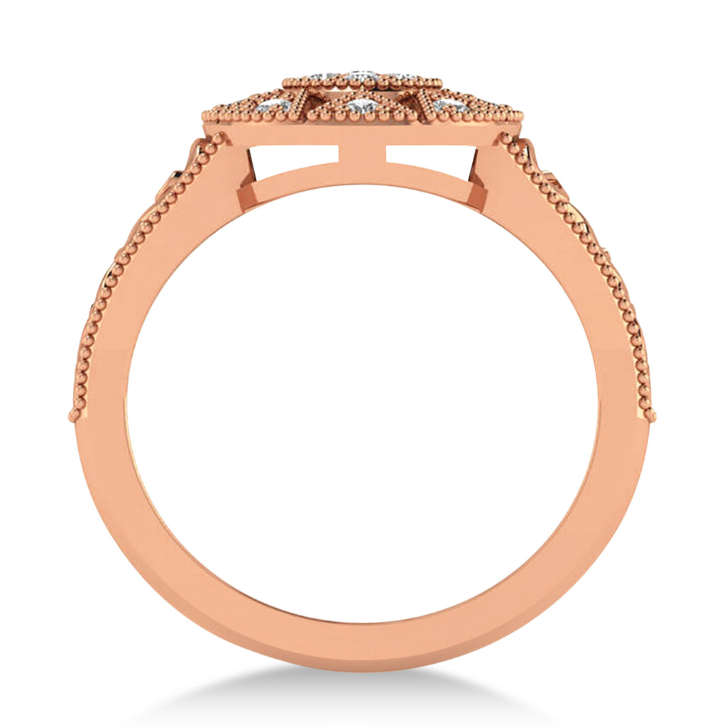 Diamond Milgrain Octagram Ladies' Ring 14k Rose Gold (0.23ct)