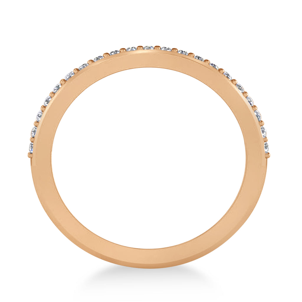 Diamond Half-Eternity Prong-Set Wedding Band 14k Rose Gold (0.21 ctw)