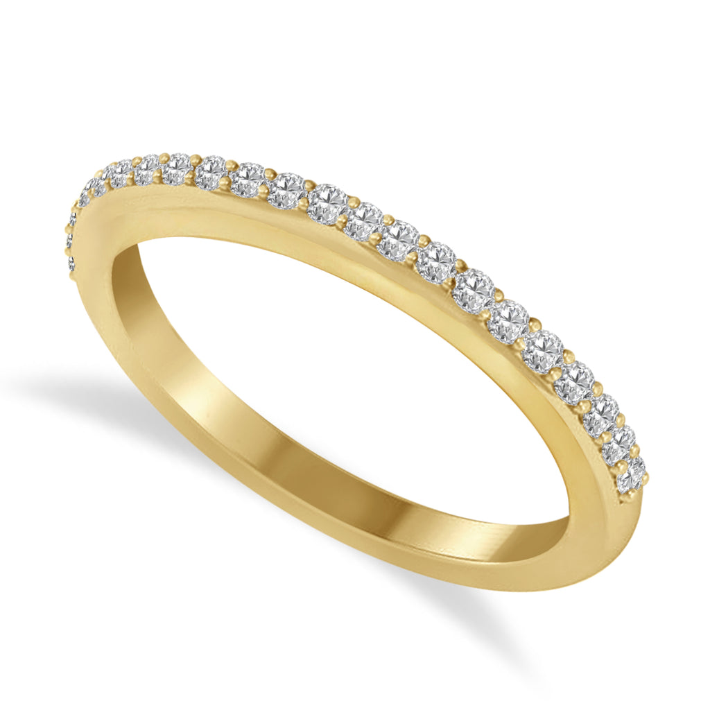 Diamond Half-Eternity Prong-Set Wedding Band 14k Yellow Gold (0.21 ctw)