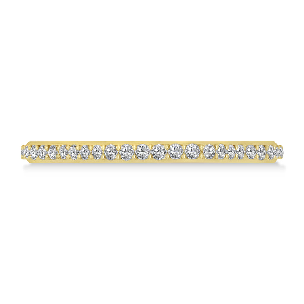 Diamond Half-Eternity Prong-Set Wedding Band 14k Yellow Gold (0.21 ctw)