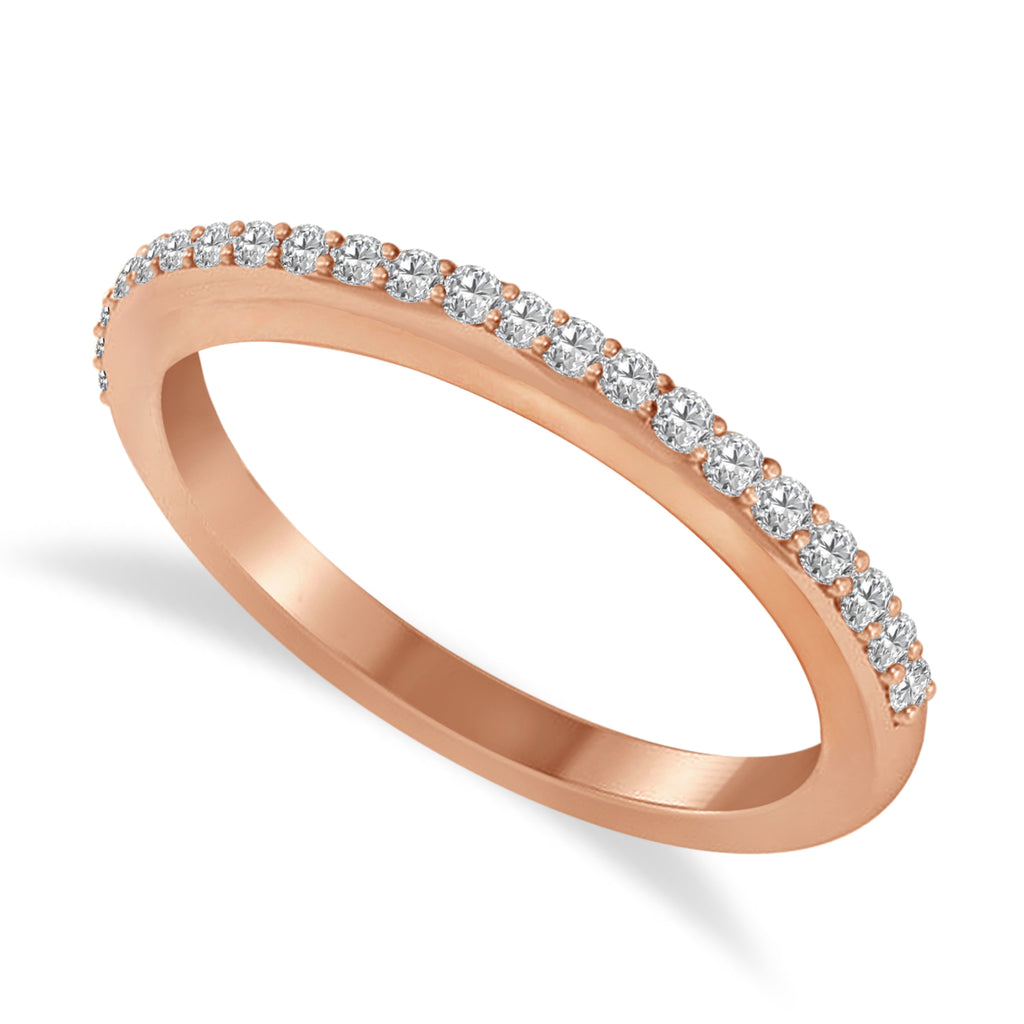 Diamond Half-Eternity Prong-Set Wedding Band 18k Rose Gold (0.21 ctw)