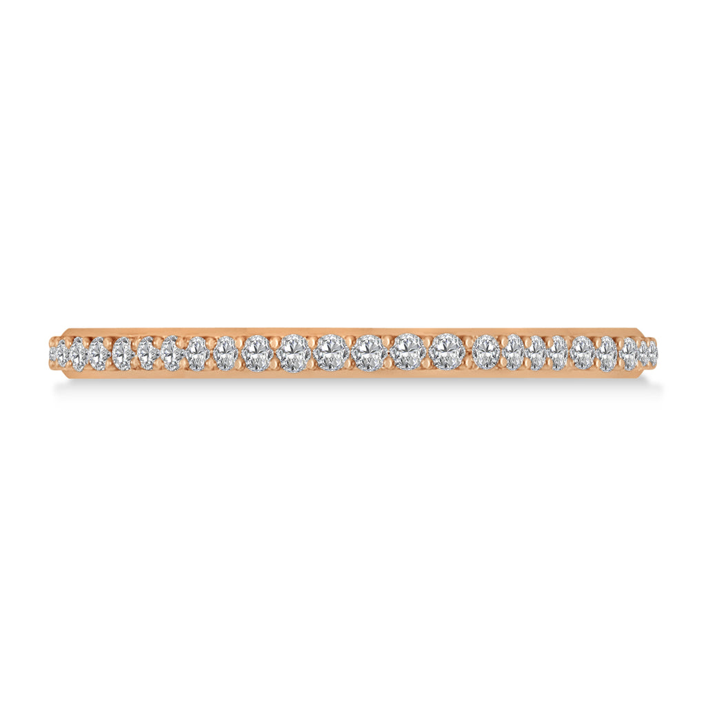 Diamond Half-Eternity Prong-Set Wedding Band 18k Rose Gold (0.21 ctw)