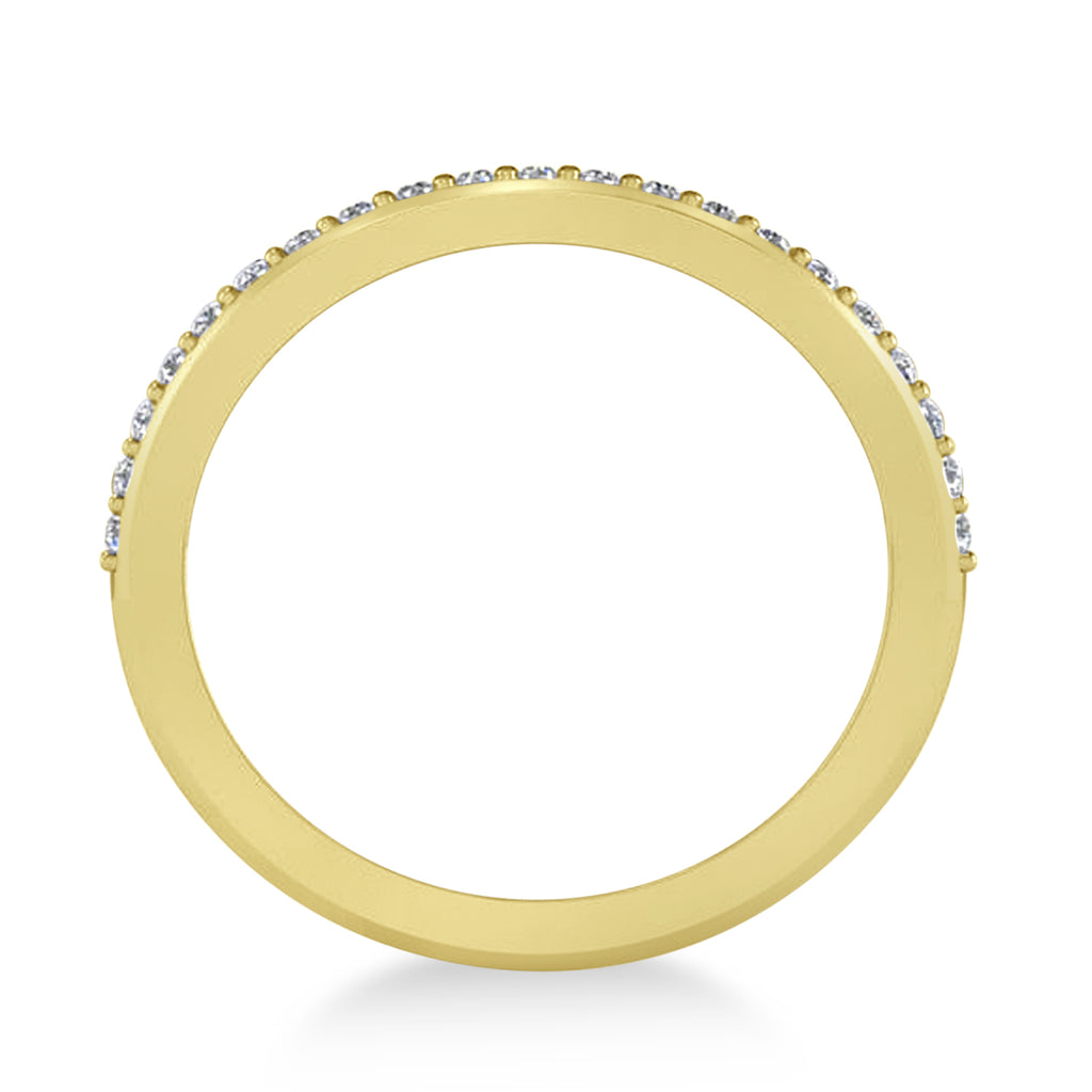 Diamond Half-Eternity Prong-Set Wedding Band 18k Yellow Gold (0.21 ctw)