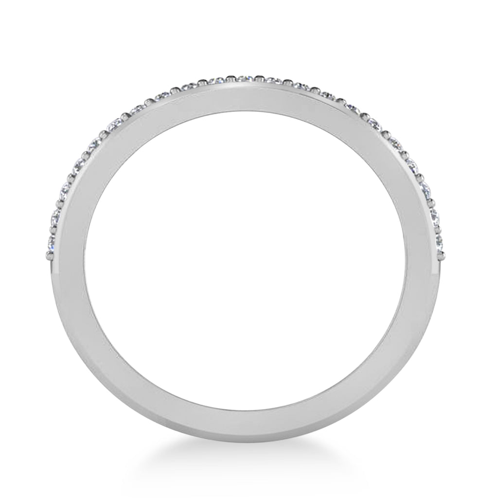 Diamond Half-Eternity Prong-Set Wedding Band Palladium (0.21 ctw)
